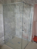 semi-framed 6 mm toughened glass chrome frame