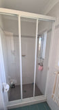 Fully framed wall to wall with white  frame