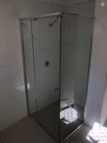 semi-framed 6 mm toughened glass chrome frame