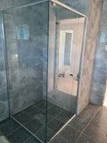 semi-framed 6 mm toughened glass chrome frame