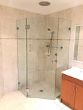 Frameless diamond 10mm toughened