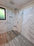 Glass 1100X2000 with chrome fittings