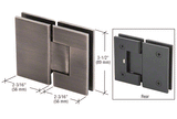 Frameless Hinges Geneva 180 Degree Glass-to-Glass