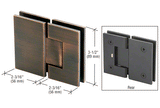 Frameless Hinges Geneva 180 Degree Glass-to-Glass