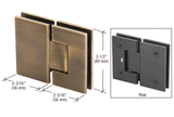 Frameless Hinges Geneva 180 Degree Glass-to-Glass