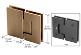 Frameless Hinges Geneva 180 Degree Glass-to-Glass