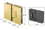 Frameless Hinges Geneva 180 Degree Glass-to-Glass