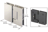 Frameless Hinges Geneva 180 Degree Glass-to-Glass